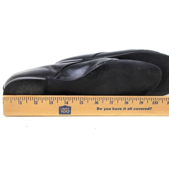 SABA BLACK GENUINE LEATHER CROCO PRINT LACE LOW HEEL POINTED TOE OXFORD SHOES 39 - Picture 9 of 11